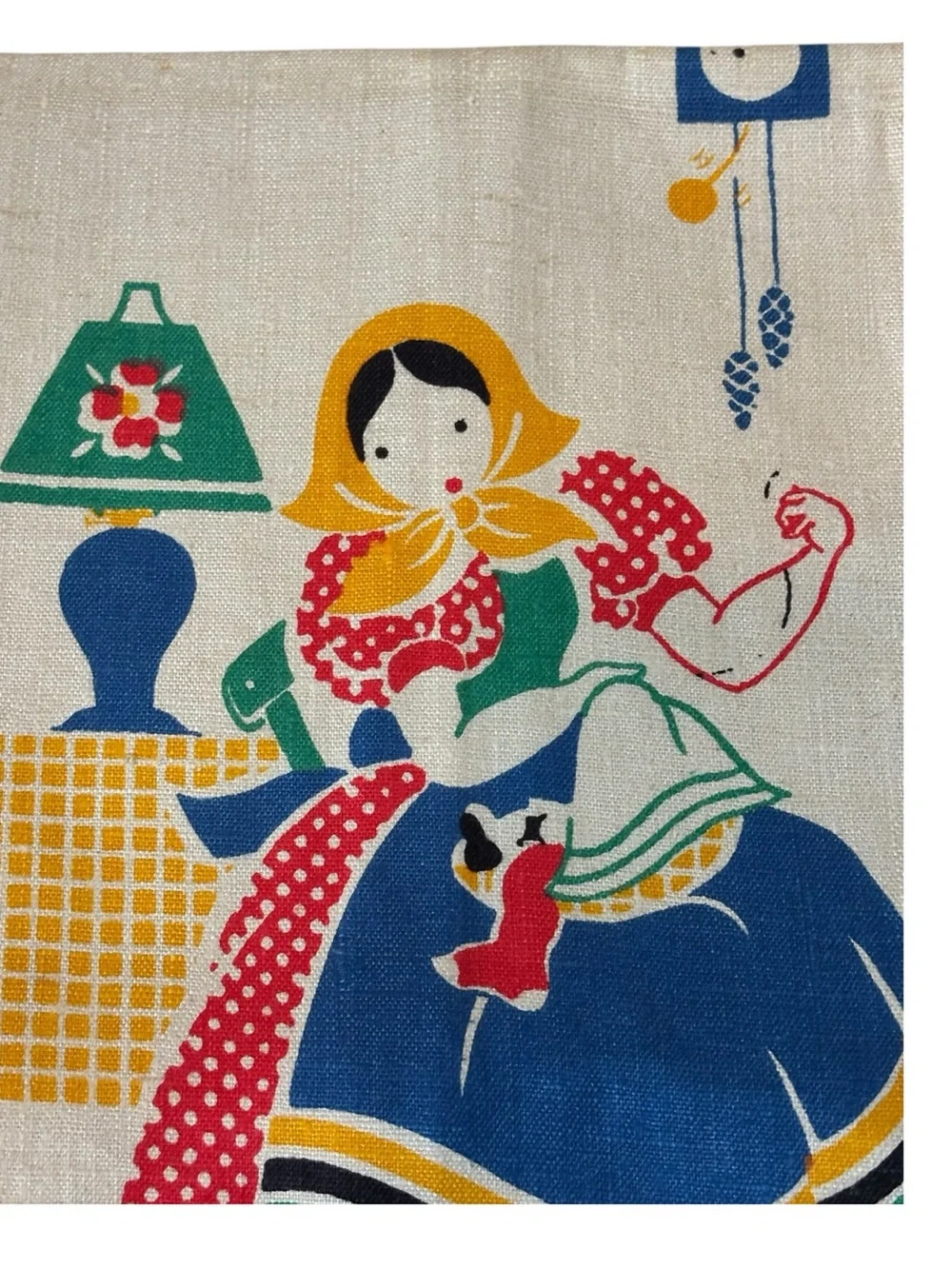 MCM Quality Linens Pure Linen Tea Towel Days Of The Week “Wednesday” Dutch Girl